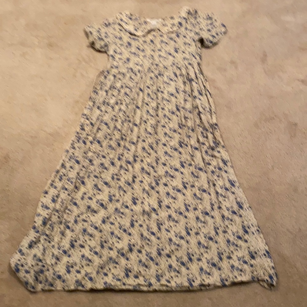Long length flowered dress